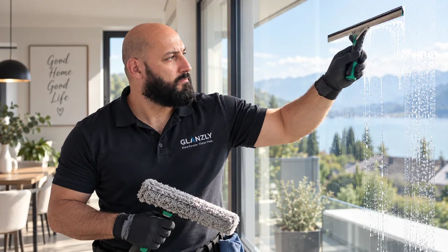 Glanzly Fensterreinigung in einem Privathaushalt
